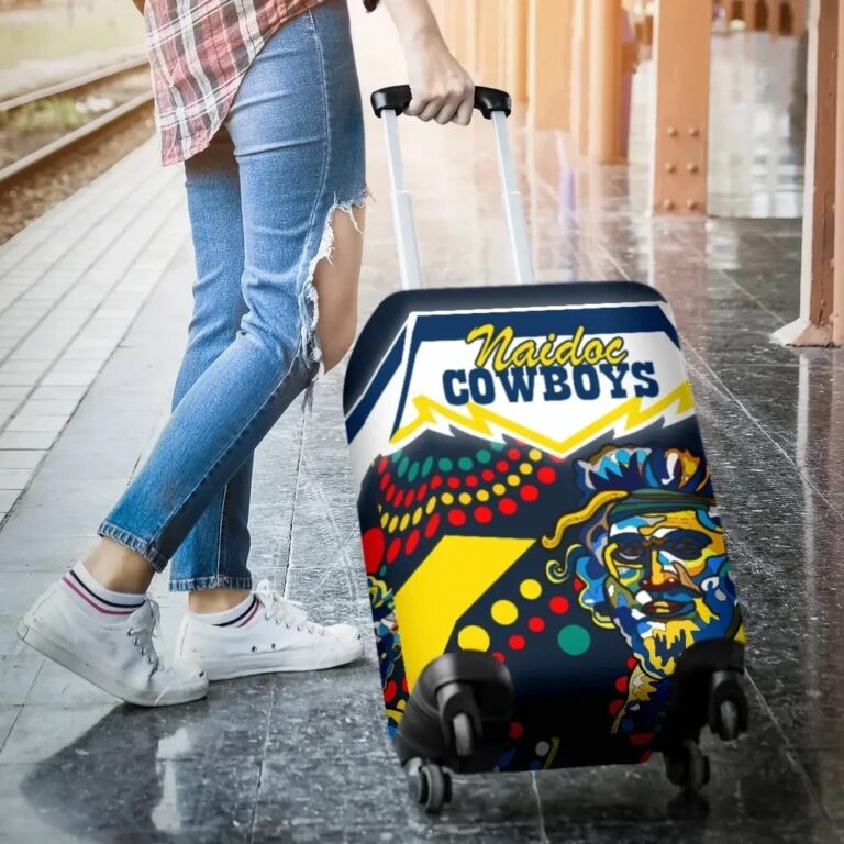 NRL Cowboys Naidoc Week Fire Luggage Covers North Aboriginal Star Style TH12