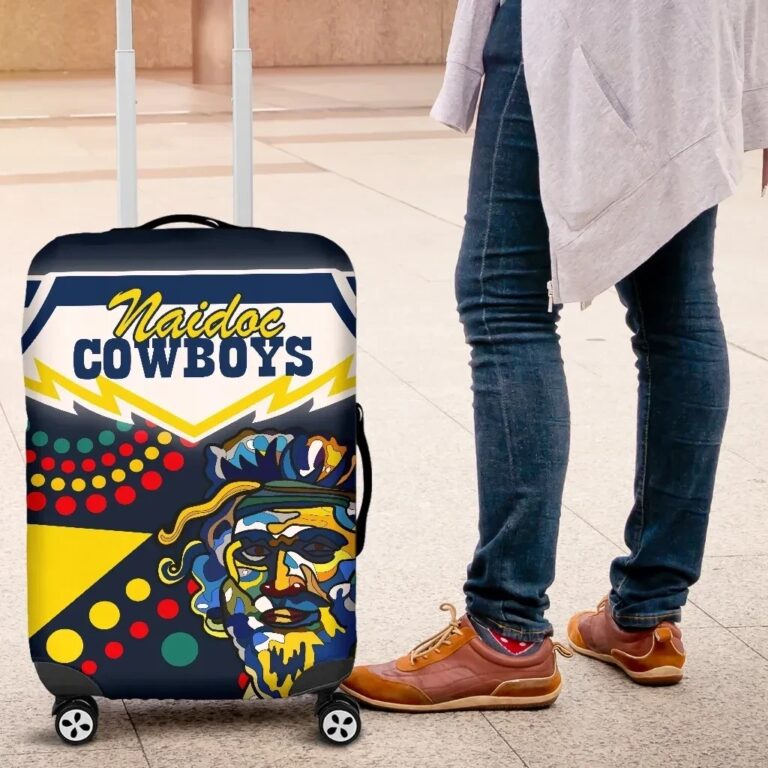 NRL Cowboys Naidoc Week Fire Luggage Covers North Aboriginal Star Style TH12