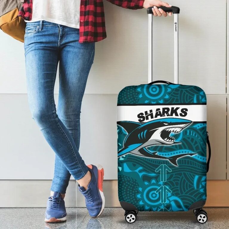 NRL Sharks Luggage Covers Cronulla Aboriginal Power Style TH12