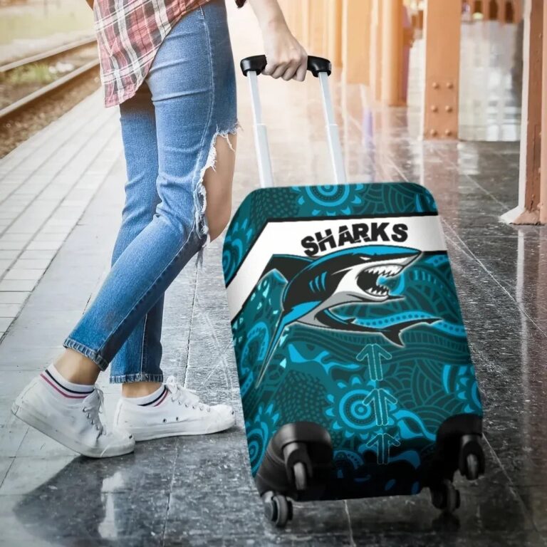 NRL Sharks Luggage Covers Cronulla Aboriginal Power Style TH12