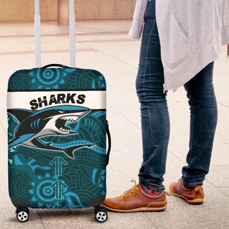 NRL Sharks Luggage Covers Cronulla Aboriginal Power Style TH12