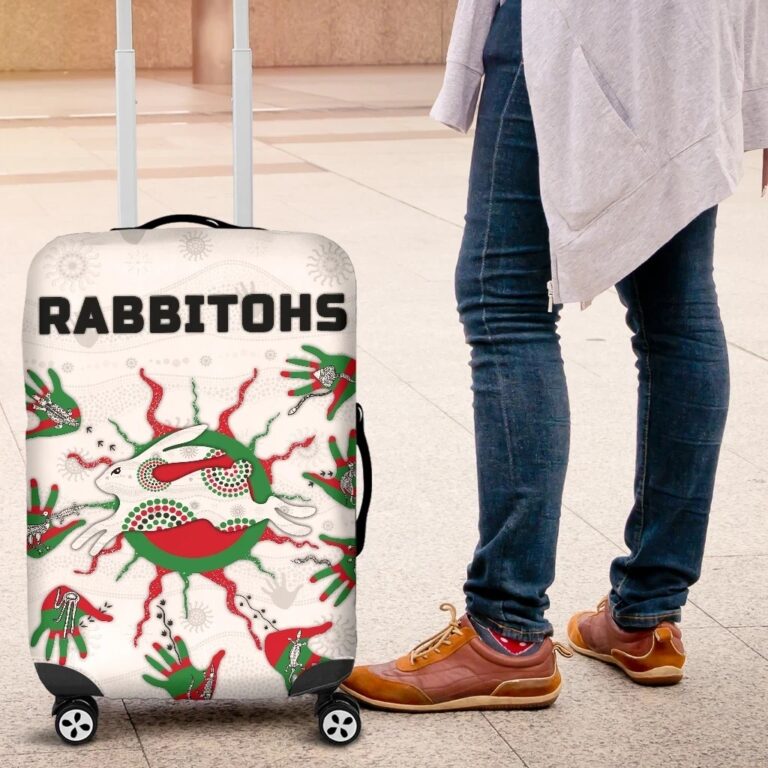 NRL Rabbitohs Indigenous Luggage Cover Animals Aboriginal TH5