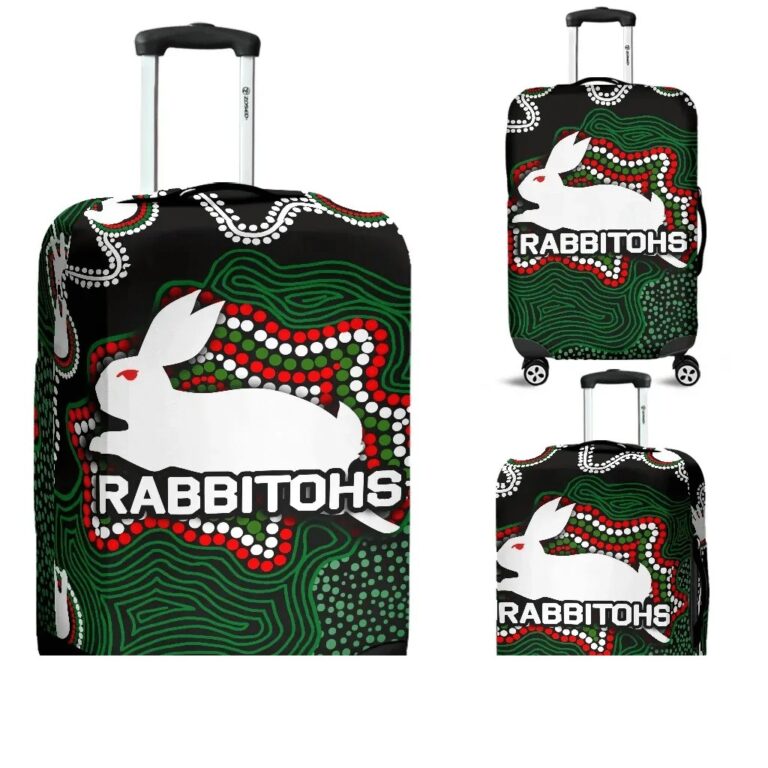 NRL Rabbitohs Luggage Covers Aboriginal 2 TH4