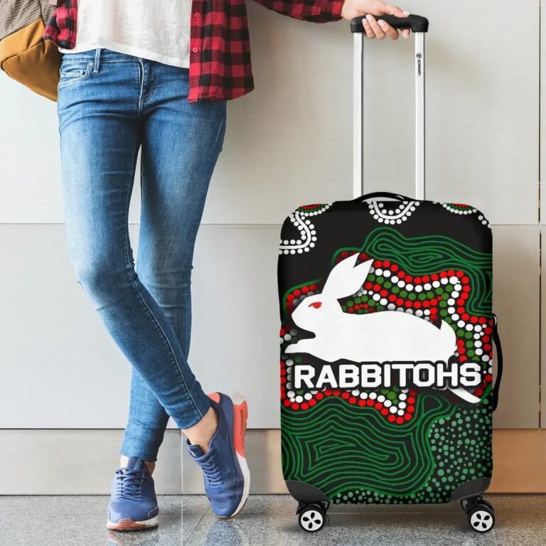 NRL Rabbitohs Luggage Covers Aboriginal 2 TH4