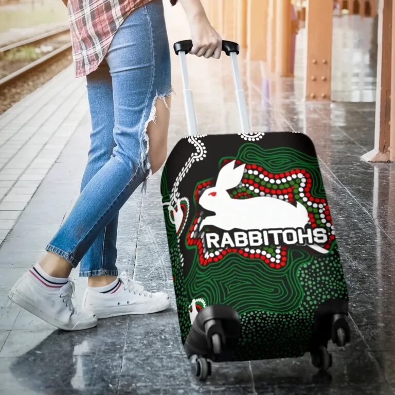 NRL Rabbitohs Luggage Covers Aboriginal 2 TH4