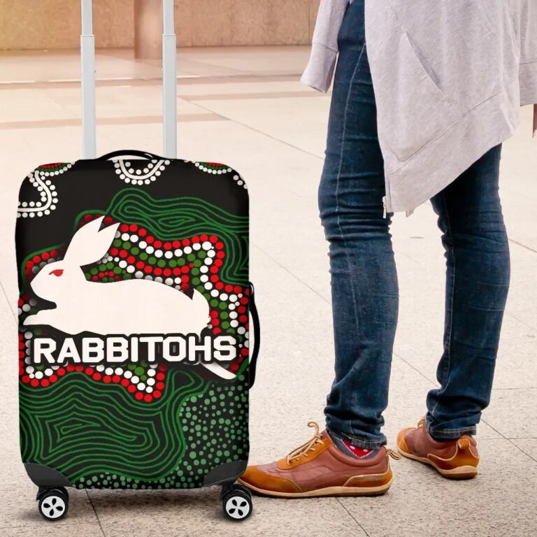 NRL Rabbitohs Luggage Covers Aboriginal 2 TH4