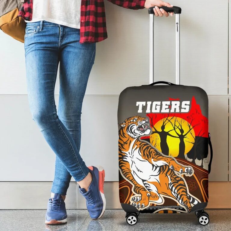 NRL Wests Tigers Luggage Covers Version Aboriginal Art TH12
