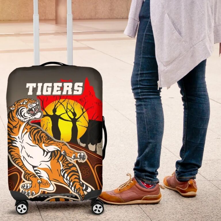 NRL Wests Tigers Luggage Covers Version Aboriginal Art TH12