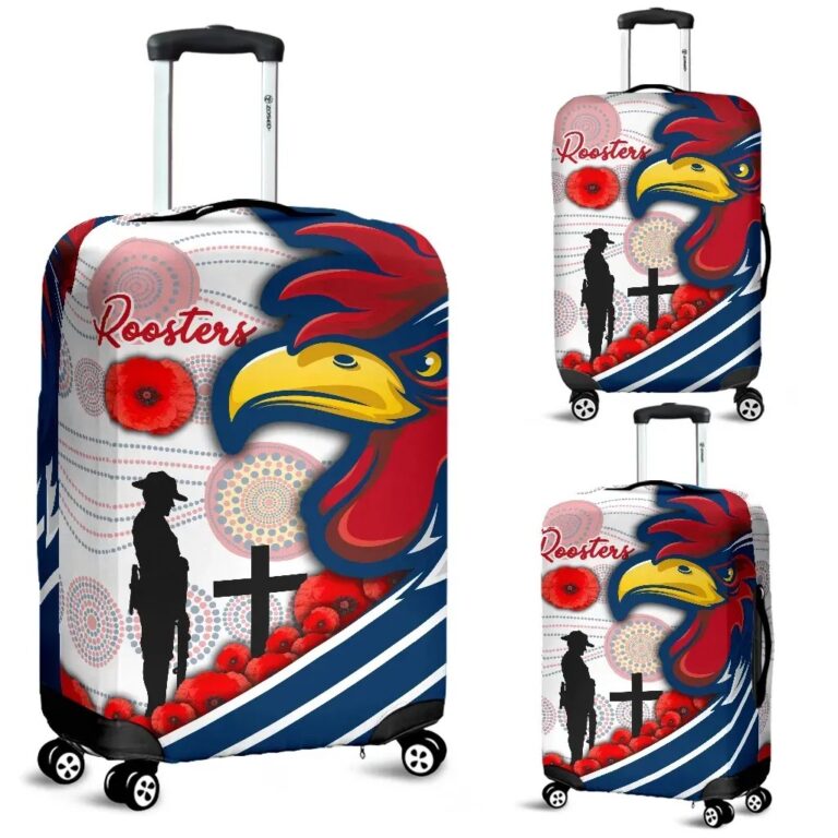 NRL Australia Roosters Luggage Covers Anzac Day - Three Tiles Style TH12