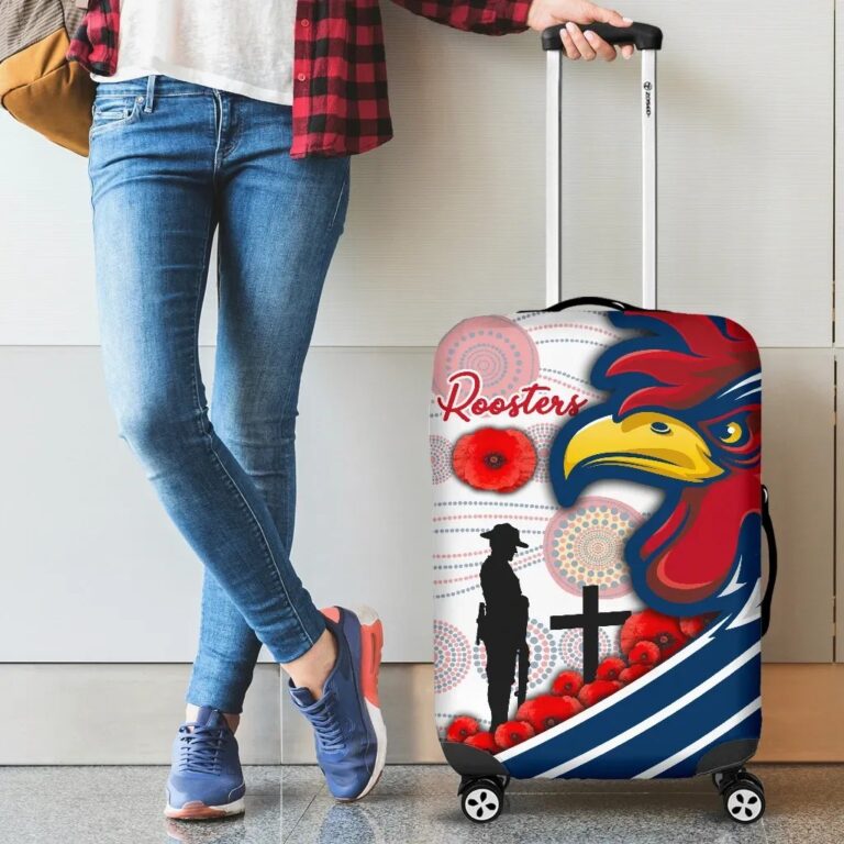 NRL Australia Roosters Luggage Covers Anzac Day - Three Tiles Style TH12
