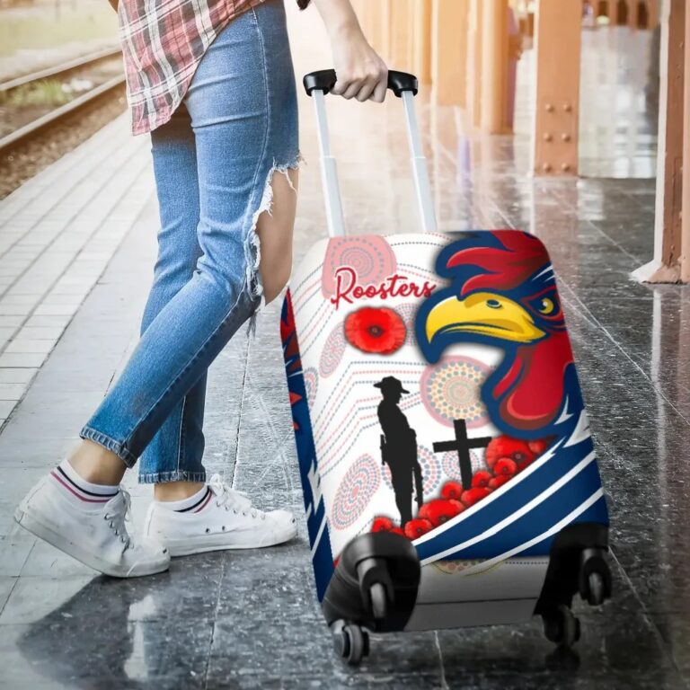 NRL Australia Roosters Luggage Covers Anzac Day - Three Tiles Style TH12
