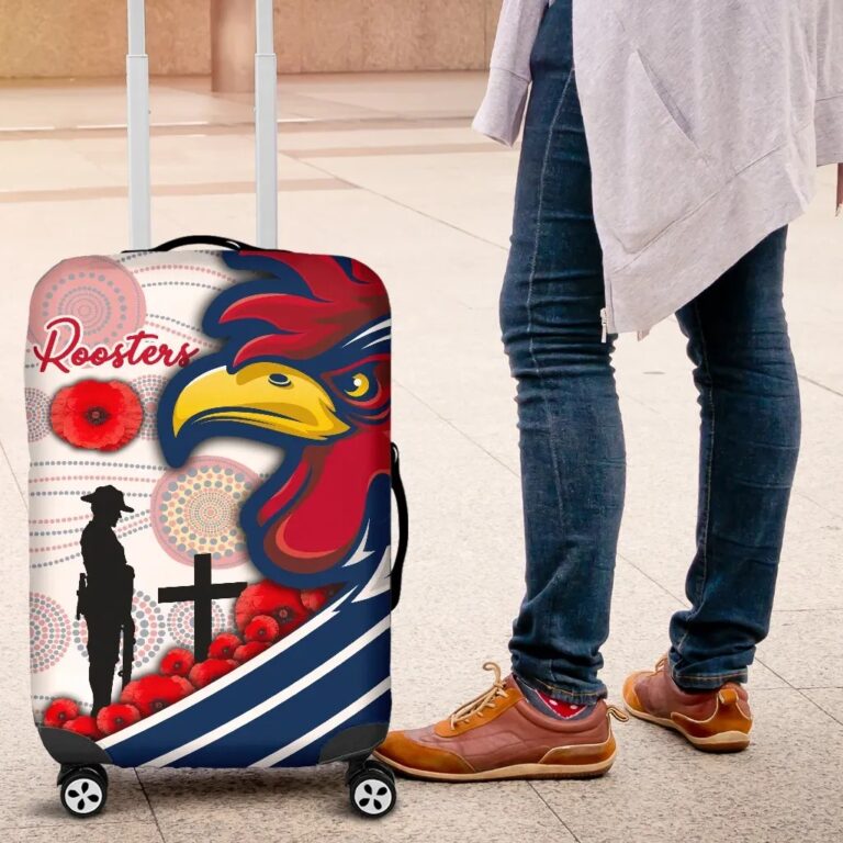 NRL Australia Roosters Luggage Covers Anzac Day - Three Tiles Style TH12