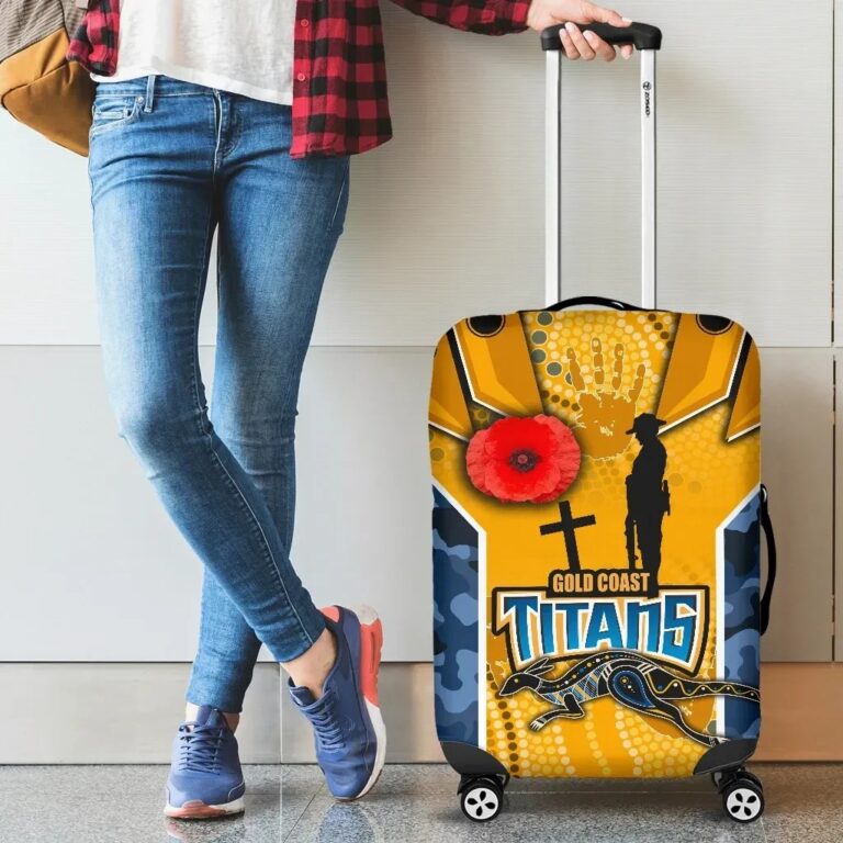 NRL Titans Luggage Covers Gold Coast Anzac Day Armor Version TH12