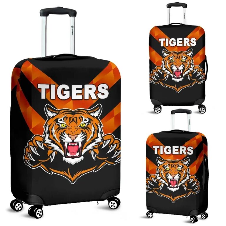 NRL Balmain Luggage Covers Tigers Black Vibes K8
