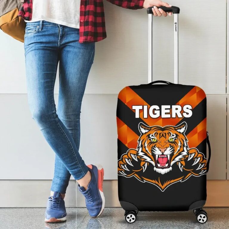NRL Balmain Luggage Covers Tigers Black Vibes K8