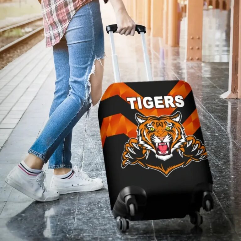 NRL Balmain Luggage Covers Tigers Black Vibes K8