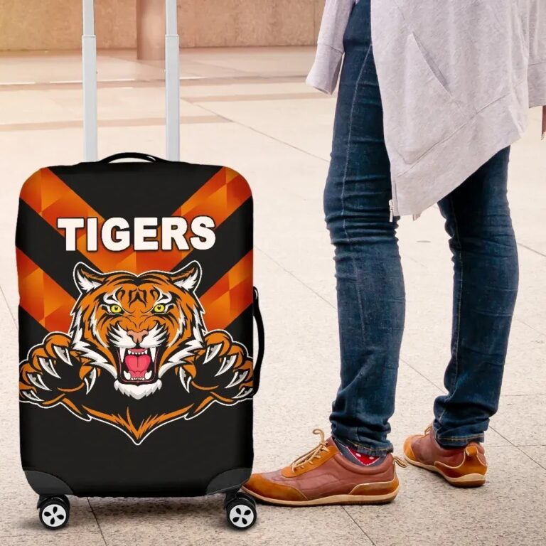 NRL Balmain Luggage Covers Tigers Black Vibes K8