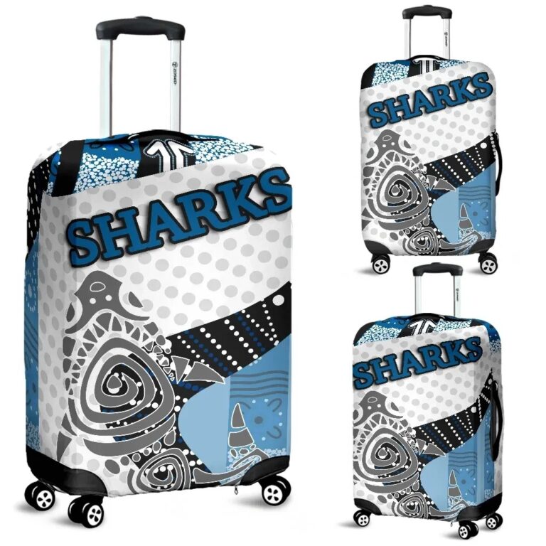 NRL Sharks Luggage Covers TH4