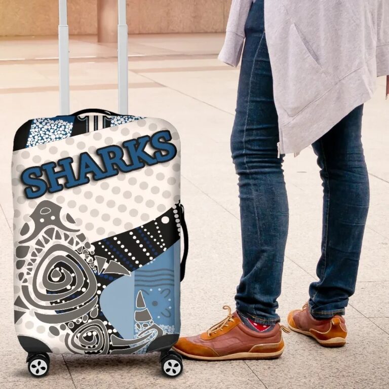 NRL Sharks Luggage Covers TH4