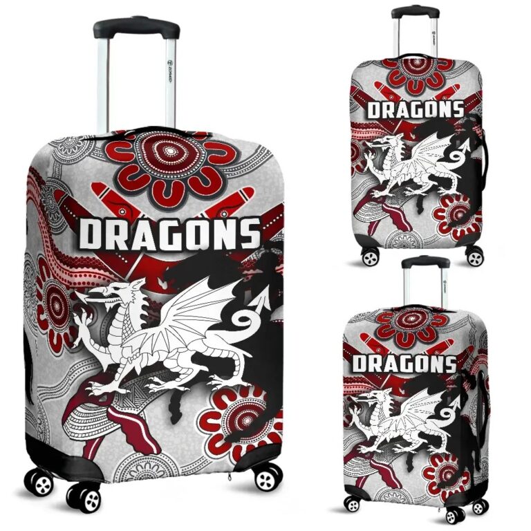 NRL Dragons Luggage Covers St. George Indigenous White K4
