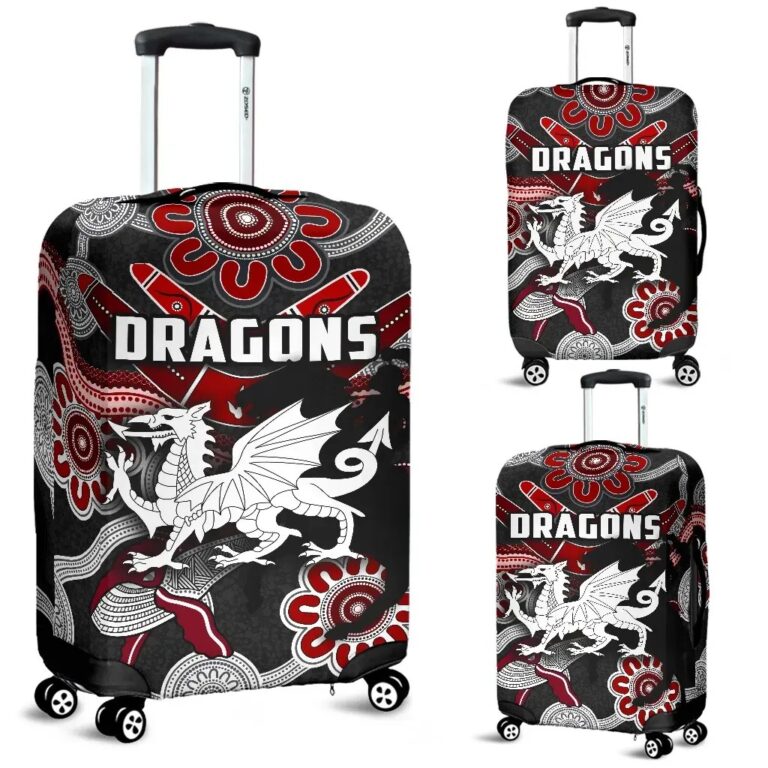 NRL Dragons Luggage Covers St. George Indigenous Black K4