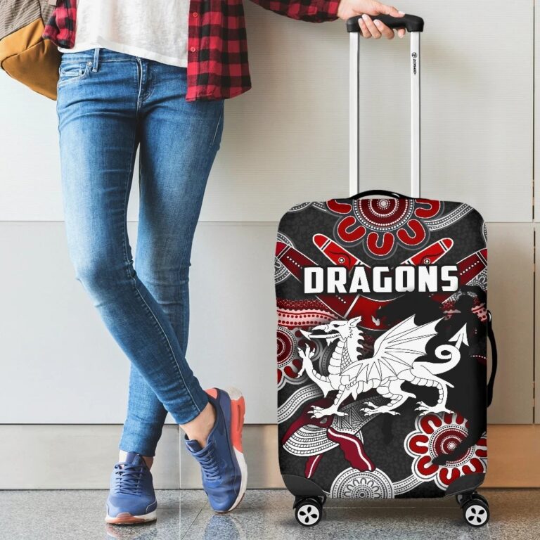 NRL Dragons Luggage Covers St. George Indigenous Black K4