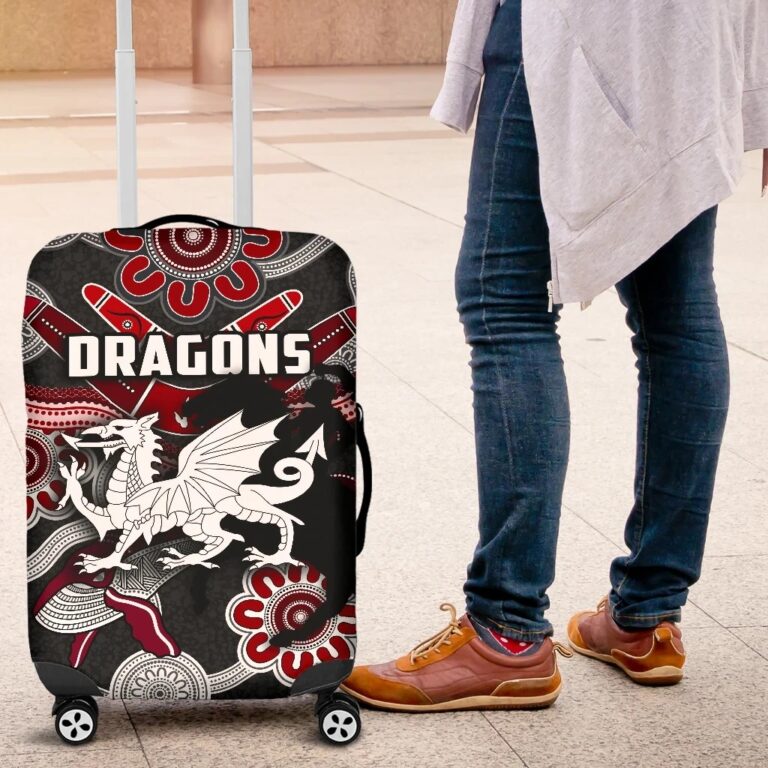 NRL Dragons Luggage Covers St. George Indigenous Black K4