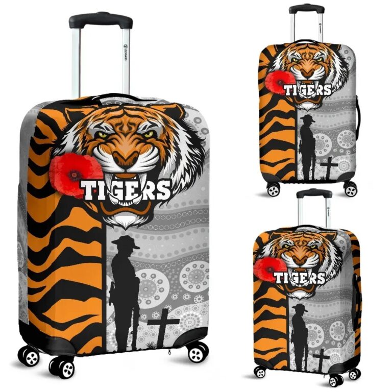 NRL Tigers Luggage Covers Wests Anzac Day Tiger Skin Style TH12