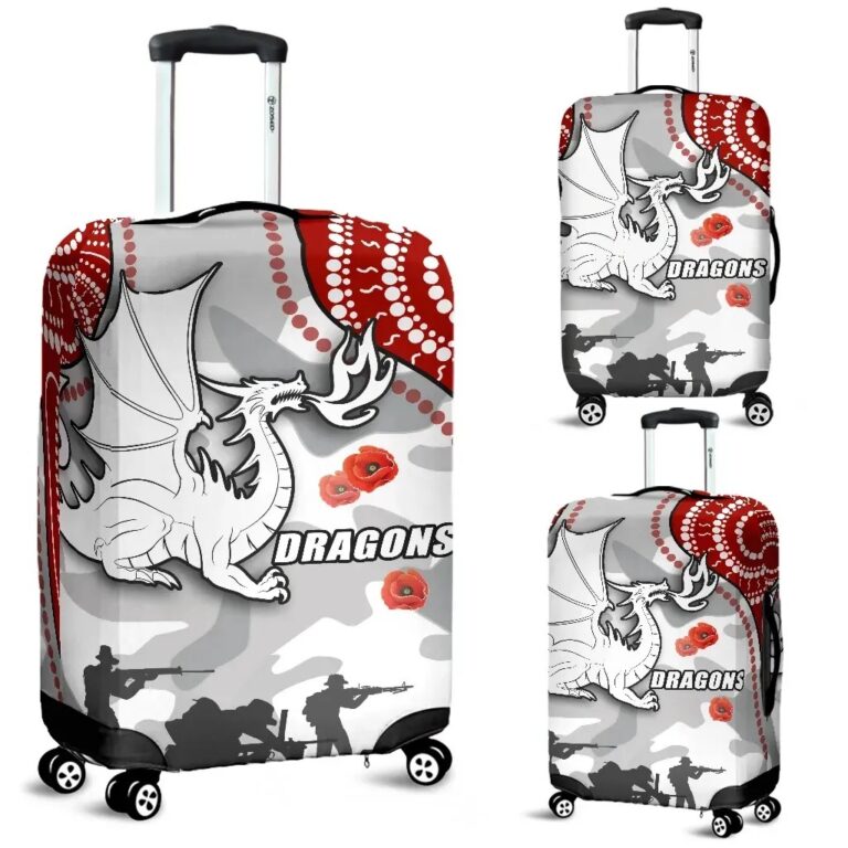 NRL Dragons Anzac Day Luggage Covers Indigenous K13