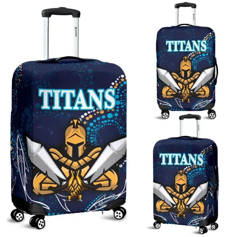 NRL Gold Coast Luggage Covers Titans Gladiator Indigenous K8