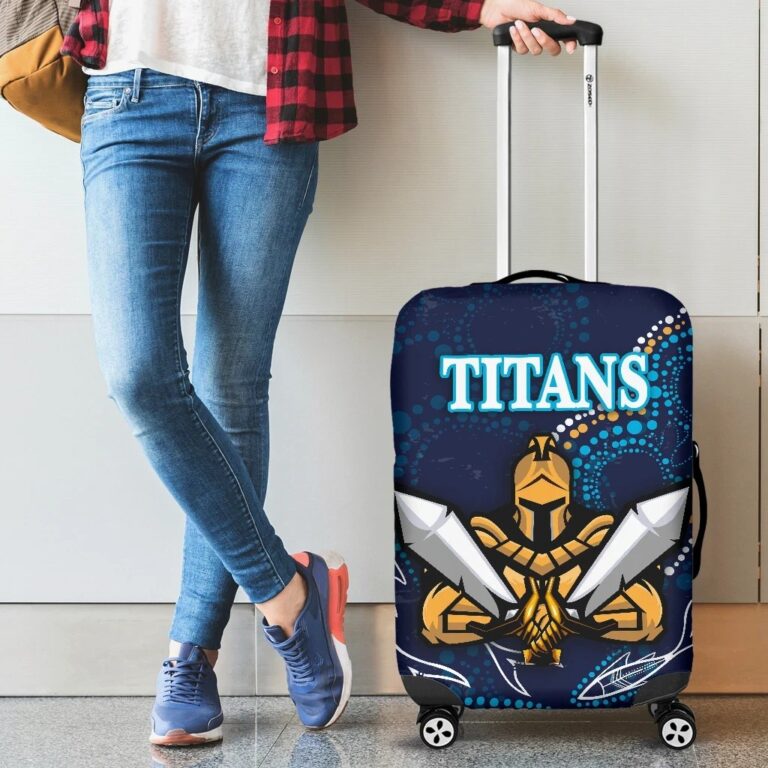 NRL Gold Coast Luggage Covers Titans Gladiator Indigenous K8