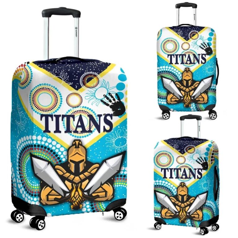 NRL Gold Coast Luggage Covers Titans Gladiator Unique Indigenous K8