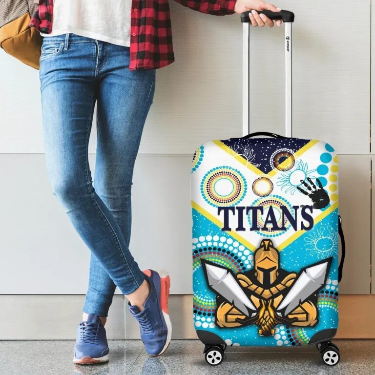 NRL Gold Coast Luggage Covers Titans Gladiator Unique Indigenous K8