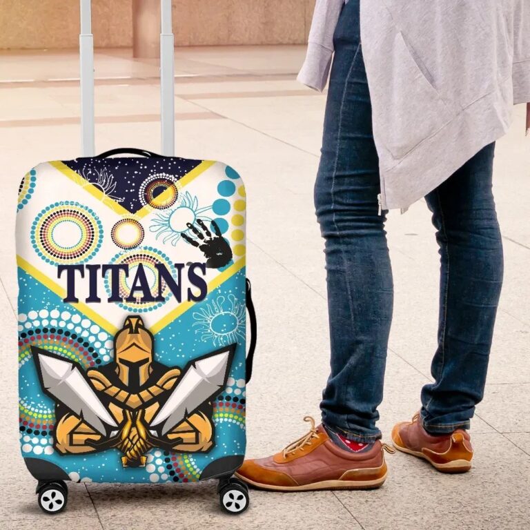 NRL Gold Coast Luggage Covers Titans Gladiator Unique Indigenous K8