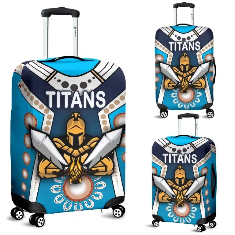 NRL Gold Coast Luggage Covers Titans Gladiator Simple Indigenous K8