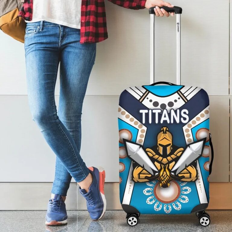 NRL Gold Coast Luggage Covers Titans Gladiator Simple Indigenous K8