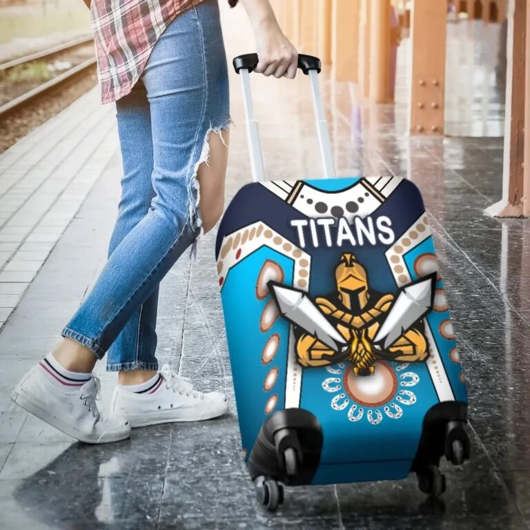 NRL Gold Coast Luggage Covers Titans Gladiator Simple Indigenous K8