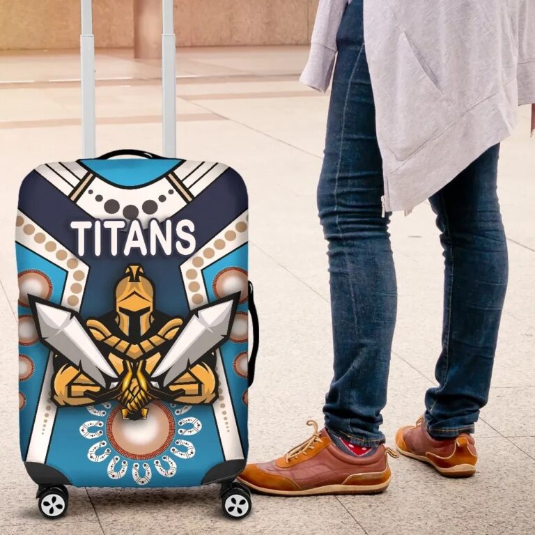NRL Gold Coast Luggage Covers Titans Gladiator Simple Indigenous K8
