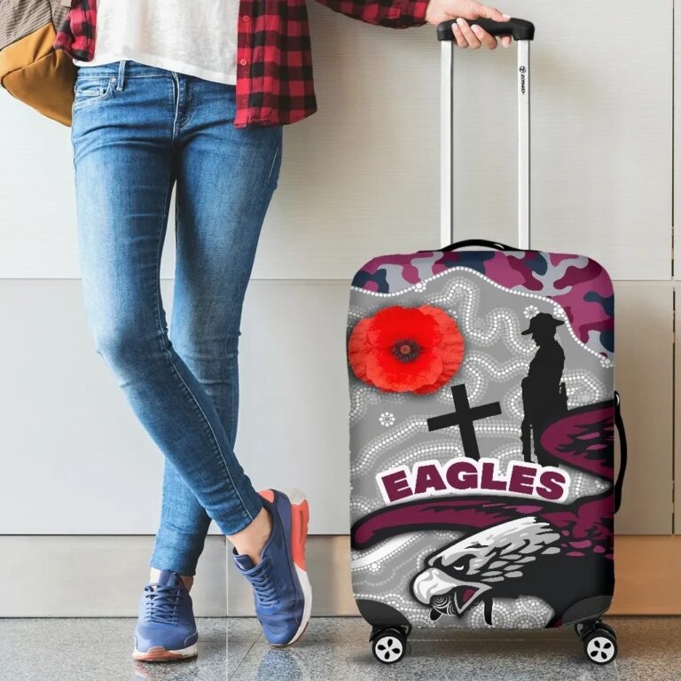 NRL Sea Eagles Luggage Covers Anzac Day Aboriginal style TH12
