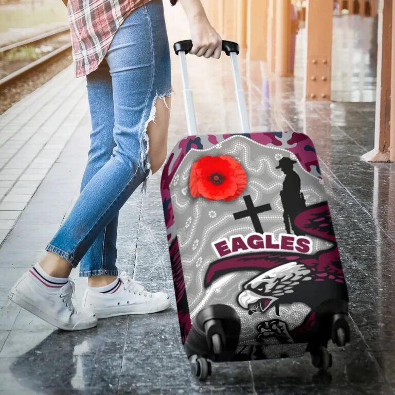NRL Sea Eagles Luggage Covers Anzac Day Aboriginal style TH12