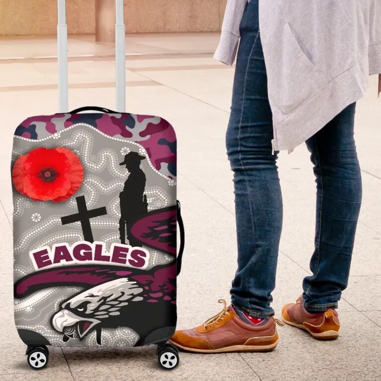 NRL Sea Eagles Luggage Covers Anzac Day Aboriginal style TH12