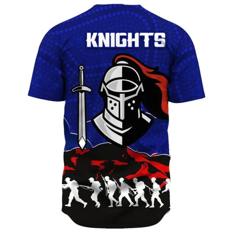 NRL Newcastle Knights Anzac Day Baseball Jersey