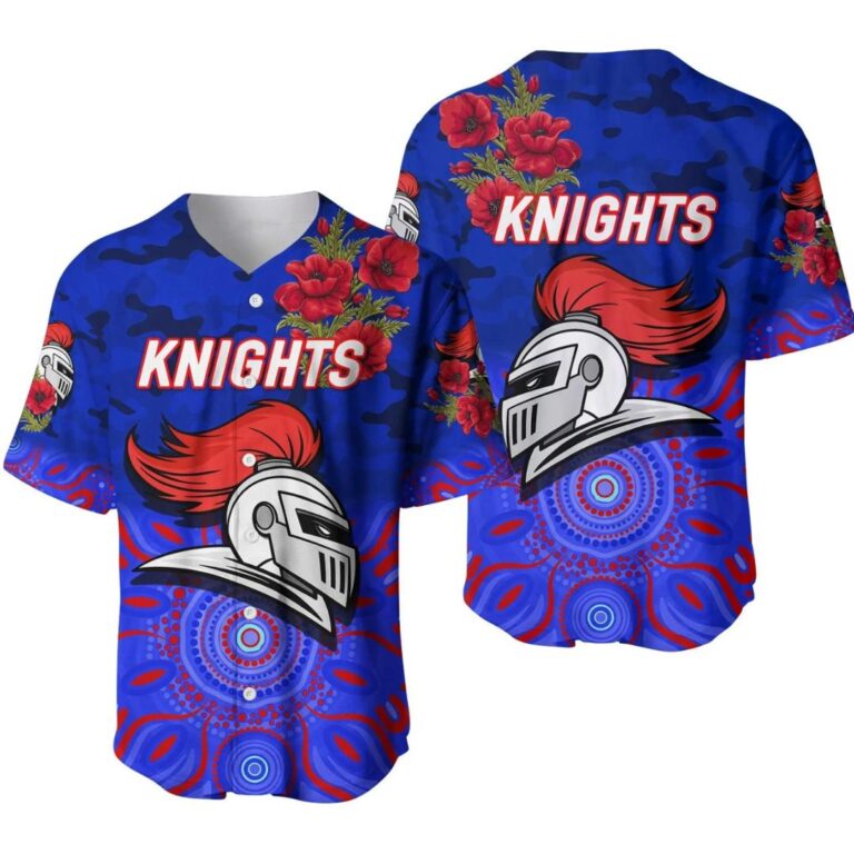 NRL Newcastle Knights ANZAC Indigenous Baseball Jersey