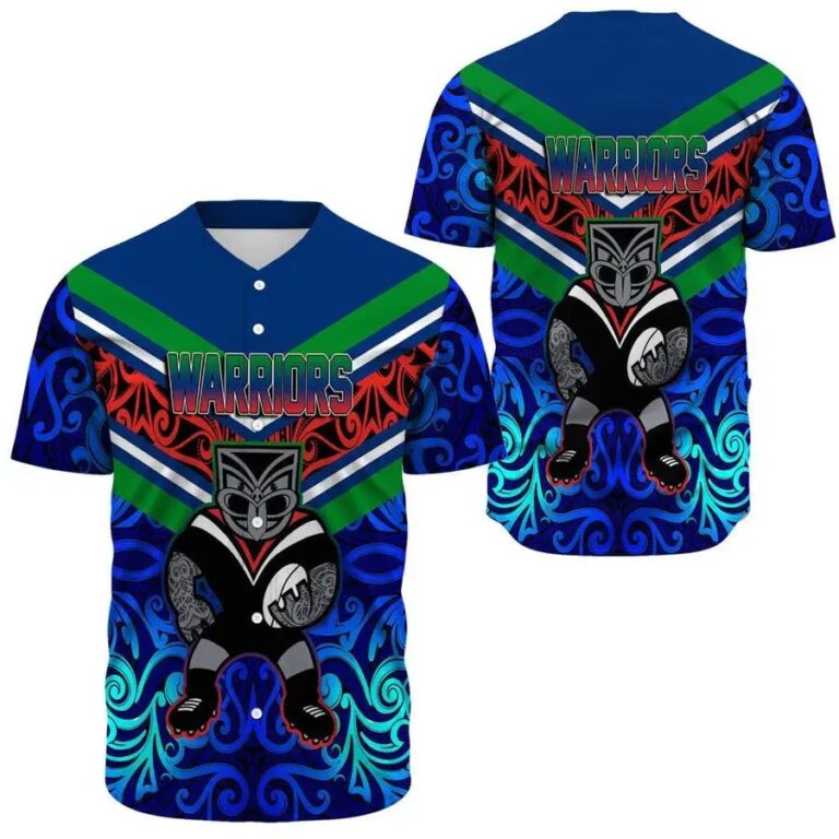 NRL New Zealand Warriors Aboriginal Tattoo Baseball Jersey