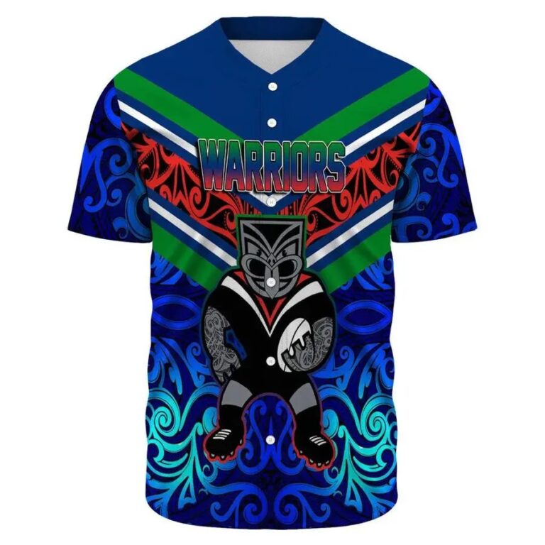 NRL New Zealand Warriors Aboriginal Tattoo Baseball Jersey
