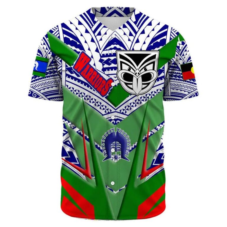 NRL New Zealand Warriors Naidoc Sporty Style Baseball Jersey