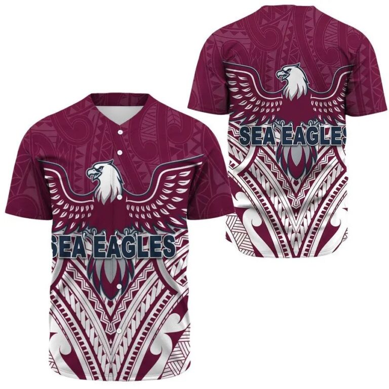 NRL Manly Warringah Sea Eagles Indigenous Rugby Team Baseball Jersey