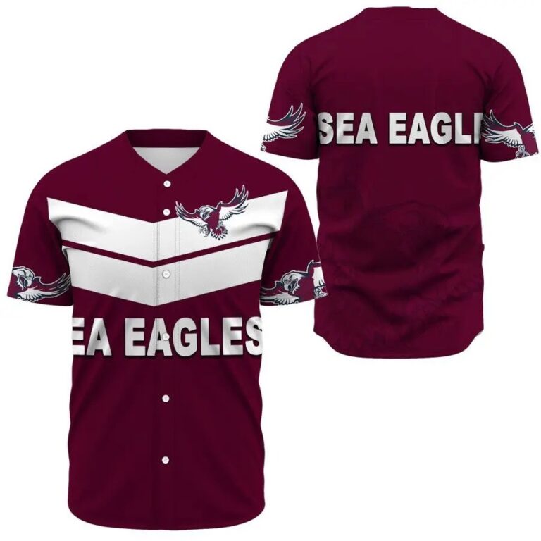 NRL Manly Warringah Sea Eagles Rugby Team Baseball Jersey