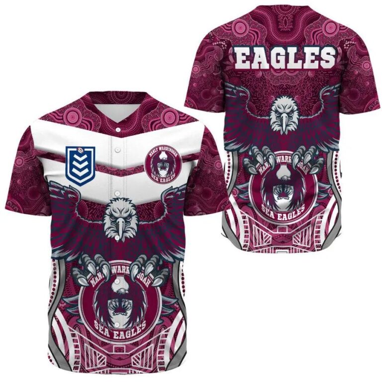 NRL Manly Warringah Sea Eagles New Style Baseball Jersey