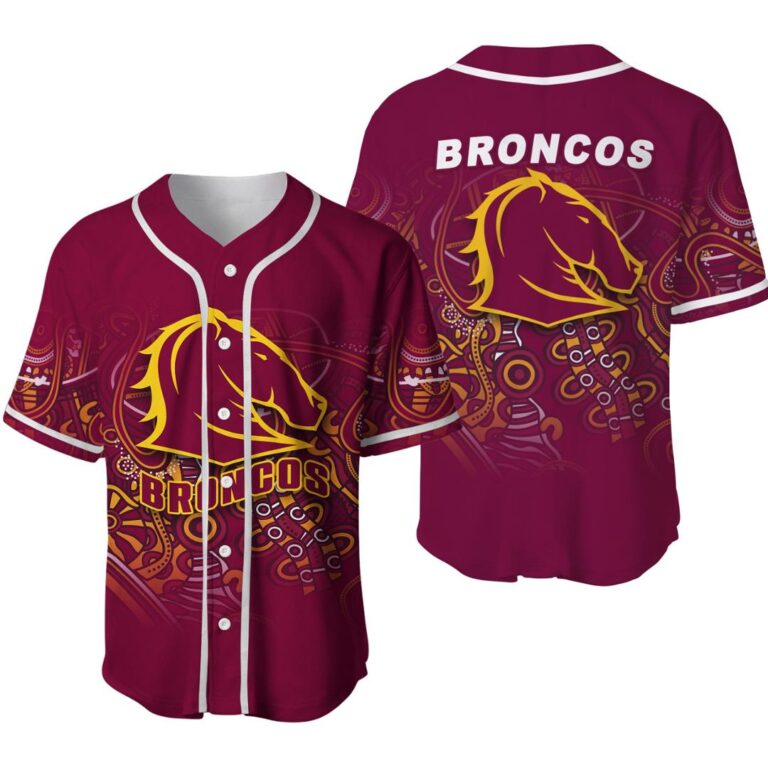 NRL Brisbane Broncos Rugby Indigenous Baseball Jersey